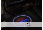 Проекция на двери с эмблемой Lada
